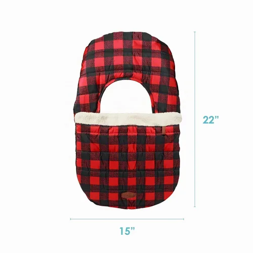 Vista 7 de JJ Cole Funda de asiento de coche de invierno para bebé, funda de asiento de automóvil de invierno para asiento de bebé o cochecito - Fundas