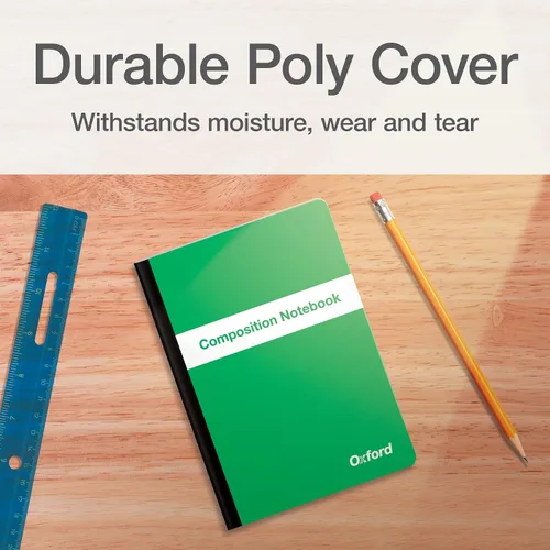 Vista 2 de Oxford Poly Composition - Cuadernos pequeños, paquete de 4, los colores de la cubierta varían, duraderos, resistentes al agua, papel rayado