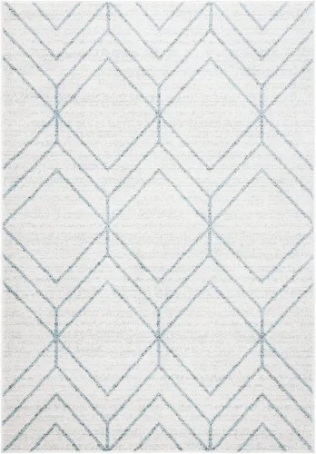 Vista 21 de SAFAVIEH Adirondack Collection - Alfombra decorativa, 2 x 3 pies, color negro y marfil, diseño geométrico moderno, no desprende pelusa y de fácil