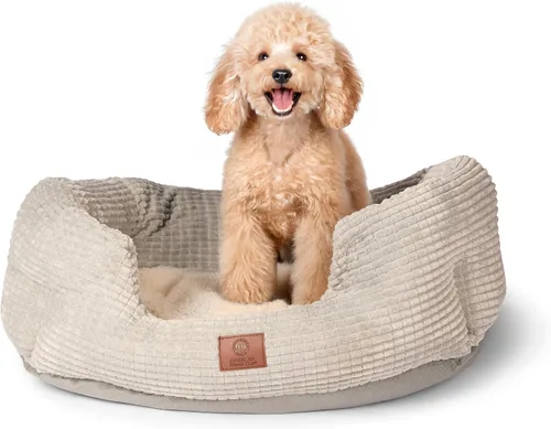 Vista 8 de American Kennel Club Cama para perro de 26 pulgadas, textura de palomitas de maíz, lavable, antideslizante, para perros medianos y grandes