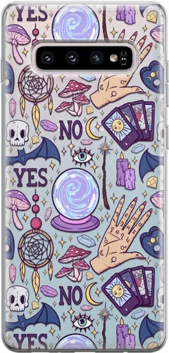Vista 11 de Funda de teléfono compatible con Samsung Galaxy S25 S24 S23 Ultra S22 Plus S21 FE S20 Note 20 Stars Celestial Magic TPU Crescent Moon Protector