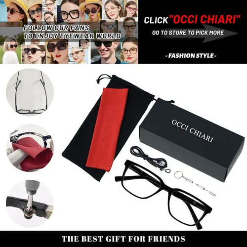 Vista 6 de OCCI CHIARI Gafas de lectura para hombre, con increíble comodidad, ultraligeras y marco completo