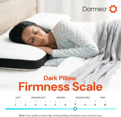 Vista 4 de Dormeo Almohada de cama tamaño King oscuro con tecnología Octaspring, gel transpirable reversible y espuma viscoelástica para soporte de cuello