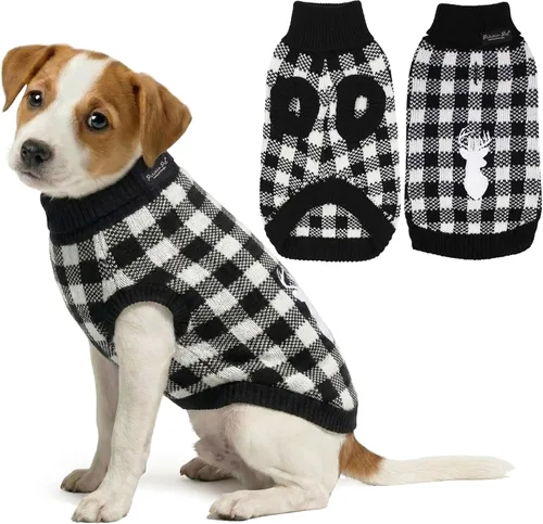 Vista 30 de Parisian Pet Suéteres de Navidad para Perros - Tipo Pullover, Suéter Azul para Perro con Cuello de Tortuga - Suéter Grueso de Punto Trenzado