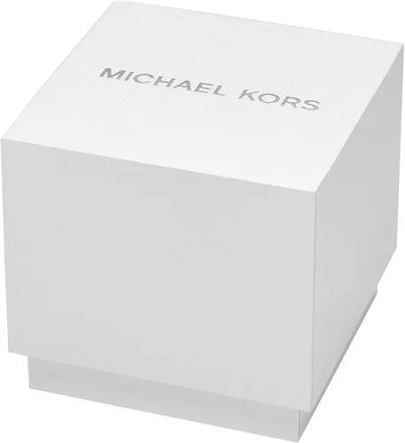 Vista 3 de Michael Kors Reloj de cuarzo de acero inoxidable para mujer con correa de piel de becerro