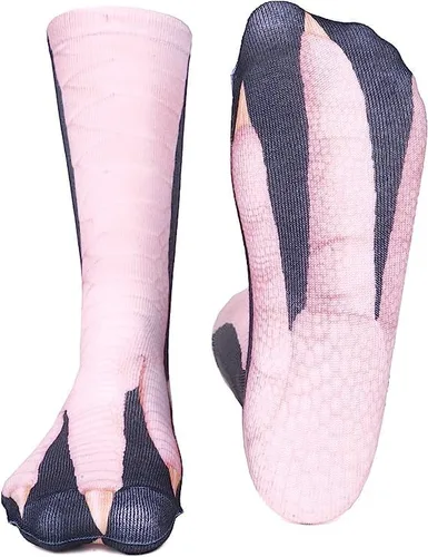 Vista 4 de LXRAINQI Calcetines novedosos locos con diseño de pata de animal 3D, regalos divertidos de Navidad para adultos, hombres, mujeres, adolescentes