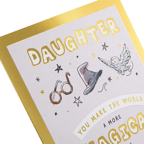 Vista 6 de Hallmark Tarjeta de cumpleaños para hija - Harry Potter ilustraciones y actividad