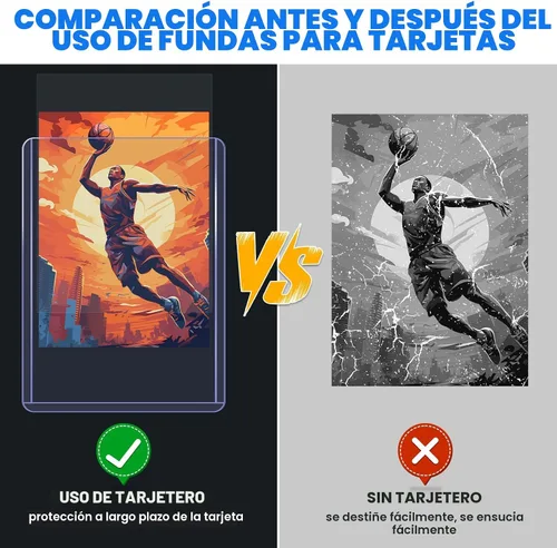 Vista 6 de Paquete de 200 fundas para tarjetas, cargadores superiores de plástico duro
