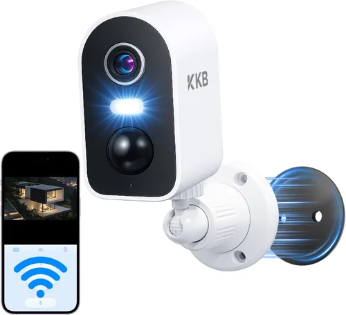 Vista 11 de KKB Cámara de seguridad celular 4G LTE magnética, cámaras de seguridad sin WiFi para interiores con SIM incorporada, cámara 2K inalámbrica