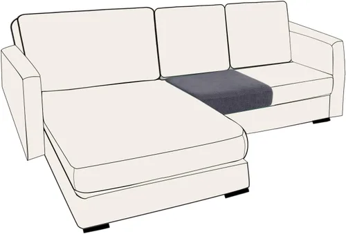 Vista 55 de UNBBRRL Fundas de cojín de asiento para sofá, elásticas, funda de cojín individual para sofá, fundas de cojín para sofá, fundas de héroe protegen