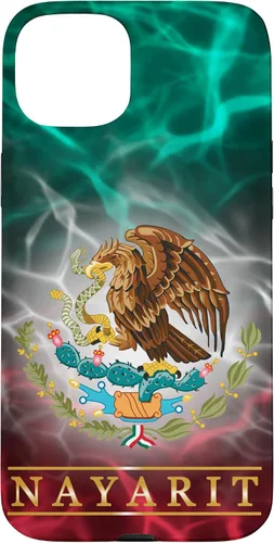 Vista 9 de Funda para iPhone 16 Nayarit con la bandera de México, funda orgullosa de las raíces mexicanas