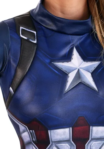Vista 5 de Disfraz de Capitán América para mujer color azul medio