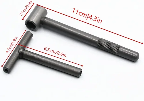 Vista 2 de Llave de reparación de tornillo de válvula de motor de válvula de scooter de motocicleta, herramienta de ajuste de agujero hexagonal cuadrado