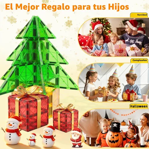 Vista 7 de NVHH 100 bloques magnéticos de azulejos para niños de 3 a 5 4 a 8 años