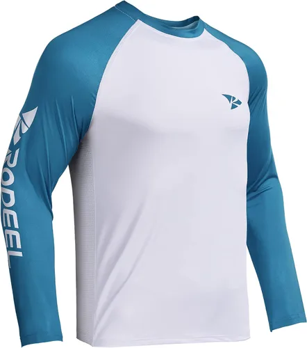 Vista 2 de Rodeel Marlin - Camiseta de pesca prémium con protección solar UPF +50, transpirable, manga larga para hombre