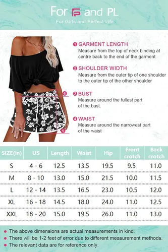 Vista 7 de For G and PL - Pantalones cortos de playa con bolsillos para mujeres