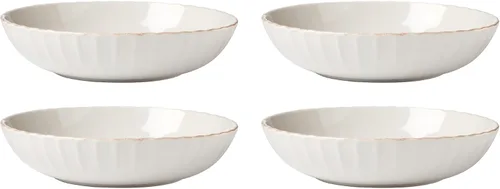 Vista 16 de Lenox Juego de vajilla de gres, vajilla francesa de 12 piezas para 4, color blanco perle festoneado, servicio para 4, apto para lavavajillas, juego