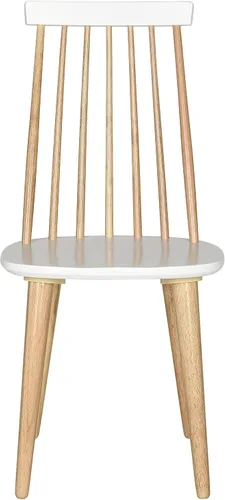 Vista 6 de SAFAVIEH Furniture - Juego de 2 sillas auxiliares Burris - Gris - Madera maciza - Diseño moderno de línea limpia - Ideal para comedor, cocina, sala