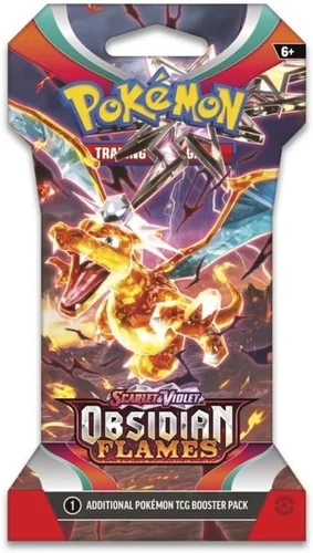 Vista 2 de Pokemon Scarlet & Violet - Paquete de 8 sobres de 3 llamas de obsidiana
