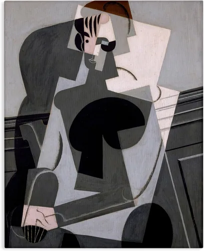 Vista 12 de Stupell Industries Retrato de Madame Josette Juan Gris Clásico Abstracto Pintura Flotante Enmarcado Arte De Pared, Diseño Por one1000paintings