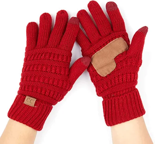 Vista 10 de Funky Junque Guantes de invierno para mujer – Lindos guantes de punto con forro polar para pantalla táctil y mensajería para mujeres, accesorios