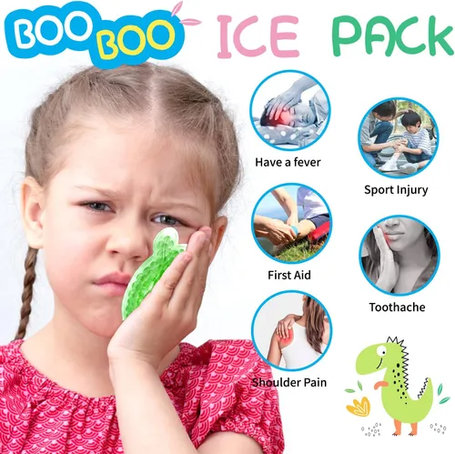 Vista 2 de 5 paquetes de hielo Boo Boo, paquete de hielo reutilizable, reducción de fiebre auxiliar, paquete frío caliente para lesiones, muelas del juicio