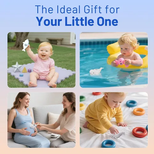 Vista 8 de Doli Yearning Termómetro de baño para bebés recién nacidos y bebés, monitor digital flotante de temperatura del agua con temporizador y pantalla