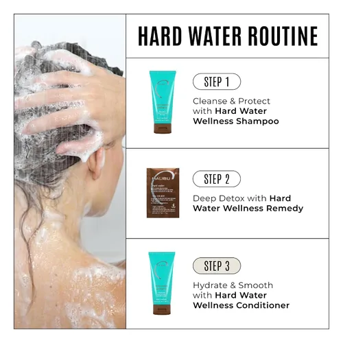 Vista 6 de Malibu C Acondicionador para el cabello de agua dura para acumulación, tamaño de viaje, fórmula hidratante sin sulfato para cabello seco dañado