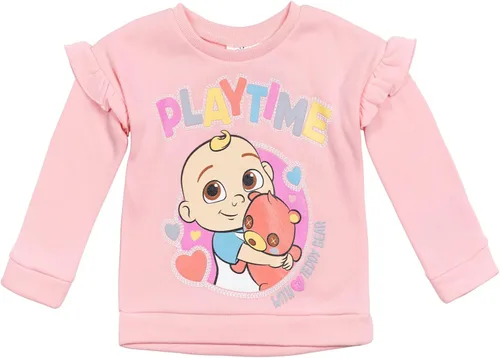 Vista 2 de CoComelon JJ - Conjunto de sudadera y pantalones de vellón para bebés y niñas pequeñas