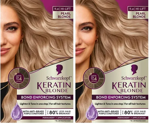 Vista 46 de Schwarzkopf Keratin - Tinte para el cabello rubio, 7.0 rubio ceniza oscuro, coloración permanente de calidad profesional, sistema de refuerzo