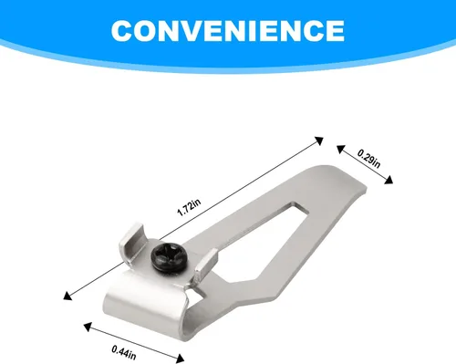 Vista 2 de 42-70-0490 Conjunto de clip de cinturón M12, M12 2461-20 Gancho de correa de llave de impacto cuadrada de 1/4" (2 piezas)