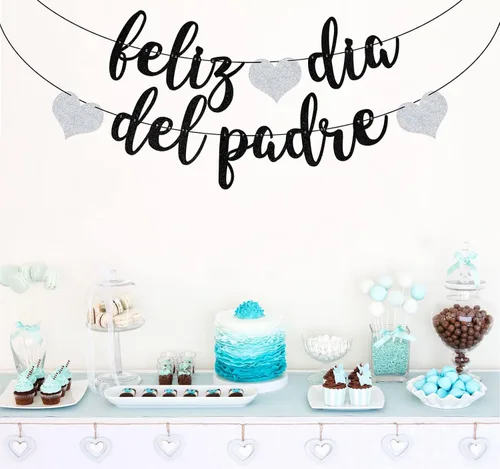 Vista 2 de Cartel de Feliz Día del Padre, decoración del día del padre, el mejor papá de la historia, suministros para fiesta de cumpleaños del día del padre