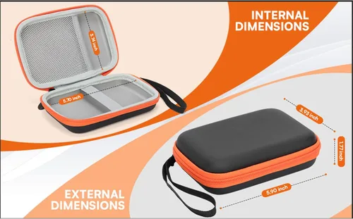 Vista 4 de Disco duro externo portátil bolsa de almacenamiento titular protector para 4tb / 5TB accesorios cubierta