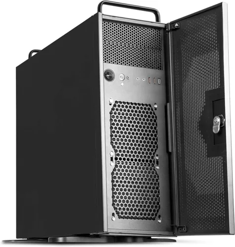 Vista 20 de Silverstone Technology RM23-502-MINI, 2U Dual 5.25" Drive Bay Micro-ATX chasis de servidor industrial para montaje en rack con interfaz USB 3.1