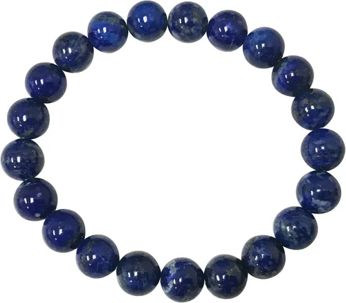 Vista 632 de Gem Avenue Handmade Round Bead Stretch Bracelet Unisex Natural Stone Beaded Jewelry for Men & Women, Elastic Wristband for Daily Wear