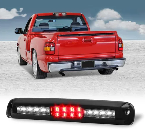 Vista 15 de Reemplazo para Ford F-250 F-350 F-450 F-550 Super Duty/Ford Ranger 1993-2011 Lente de humo LED cromado carcasa trasera de montaje alto 3ª tercera