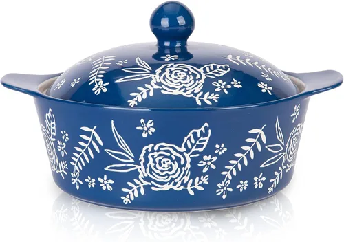 Vista 10 de Wisenvoy Cacerola con Tapa - Plato para Cazuela y Horno de Cerámica