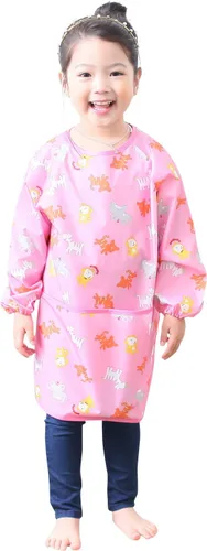 Vista 17 de Plie Kids Waterproof Art Smock – Long Sleeve Apron for Painting, Baking, Sensory Play (Ages 1–10)