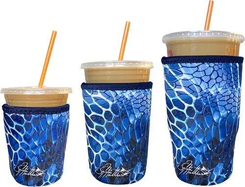 Vista 89 de Funda Koverz para café helado, funda aislante de neopreno para taza, se ajusta a una taza de café de 32 Oz., lavable y reutilizable, accesorios