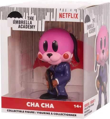 Vista 2 de The Umbrella Academy Figura coleccionable estilizada, Cha Cha, figura de 3 pulgadas de alto, juguetes para niños a partir de 14 años Just Play