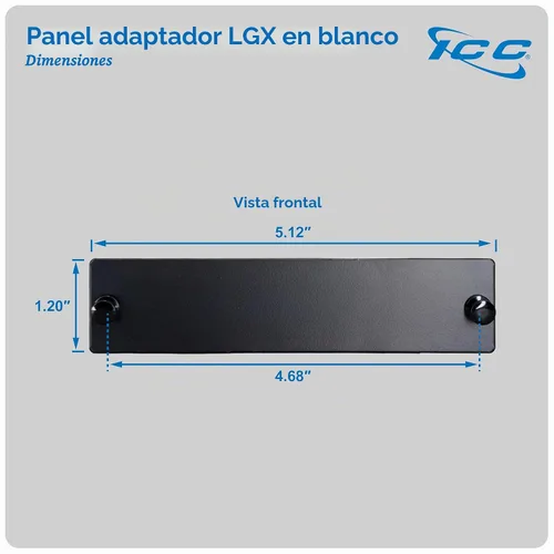 Vista 5 de ICC LGX - Panel en blanco compatible - Placa de relleno a presión para panel de conexión de fibra, cubierta antipolvo para puertos no utilizados