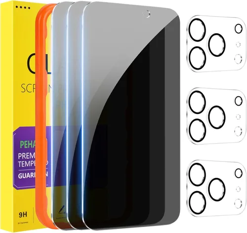 Vista 26 de PEHAEL Paquete de 2 protectores de pantalla de privacidad para iPhone 11 Pro Max/iPhone Xs Max, película de vidrio templado antiespía, dureza 9H