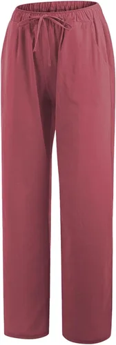 Vista 3 de MOLayys Linen Pants for Women High Waist,Womens Casual Elastic Waist Solid Comfy Jogging Jogger Pants with Pockets