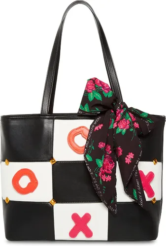 Vista 5 de Betsey Johnson Tic Tac Tote, NegroBlanco, NegroBlanco