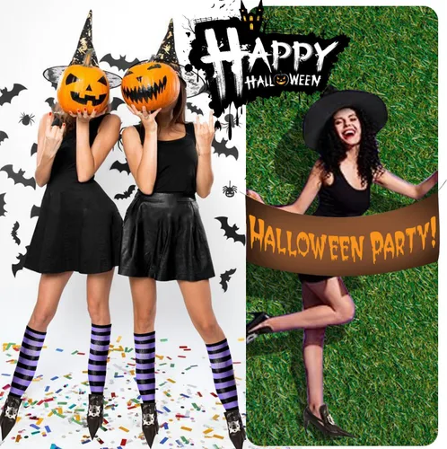 Vista 5 de Fundas para zapatos de disfraz de bruja, accesorios falsos para disfraces de adultos y niños, color negro, Negro