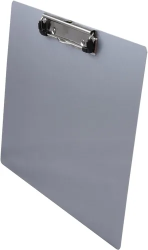 Vista 5 de Saunders Portapapeles de aluminio reciclado, tamaño carta, clip de perfil plateado