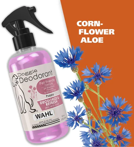 Vista 5 de Wahl USA Desodorante en Spray para Mascotas con Aroma a Aciano para Todos los Perros y Gatos – Olor Fresco y Limpio Refresca y Desodoriza – 8 oz