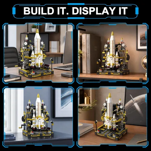 Vista 9 de Space Rocket Building Set, Rocket Launch Model Kit for Boys 8-12