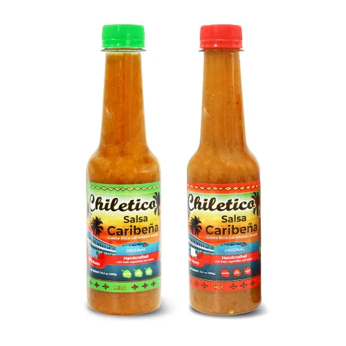 Vista 5 de Chiletico - Salsa Caribeña de Costa Rica - Caliente, 10.5 fl oz, paquete de 1