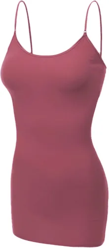 Vista 365 de Emmalise Camisola larga casual básica para mujer, con tirantes ajustables, top en capas